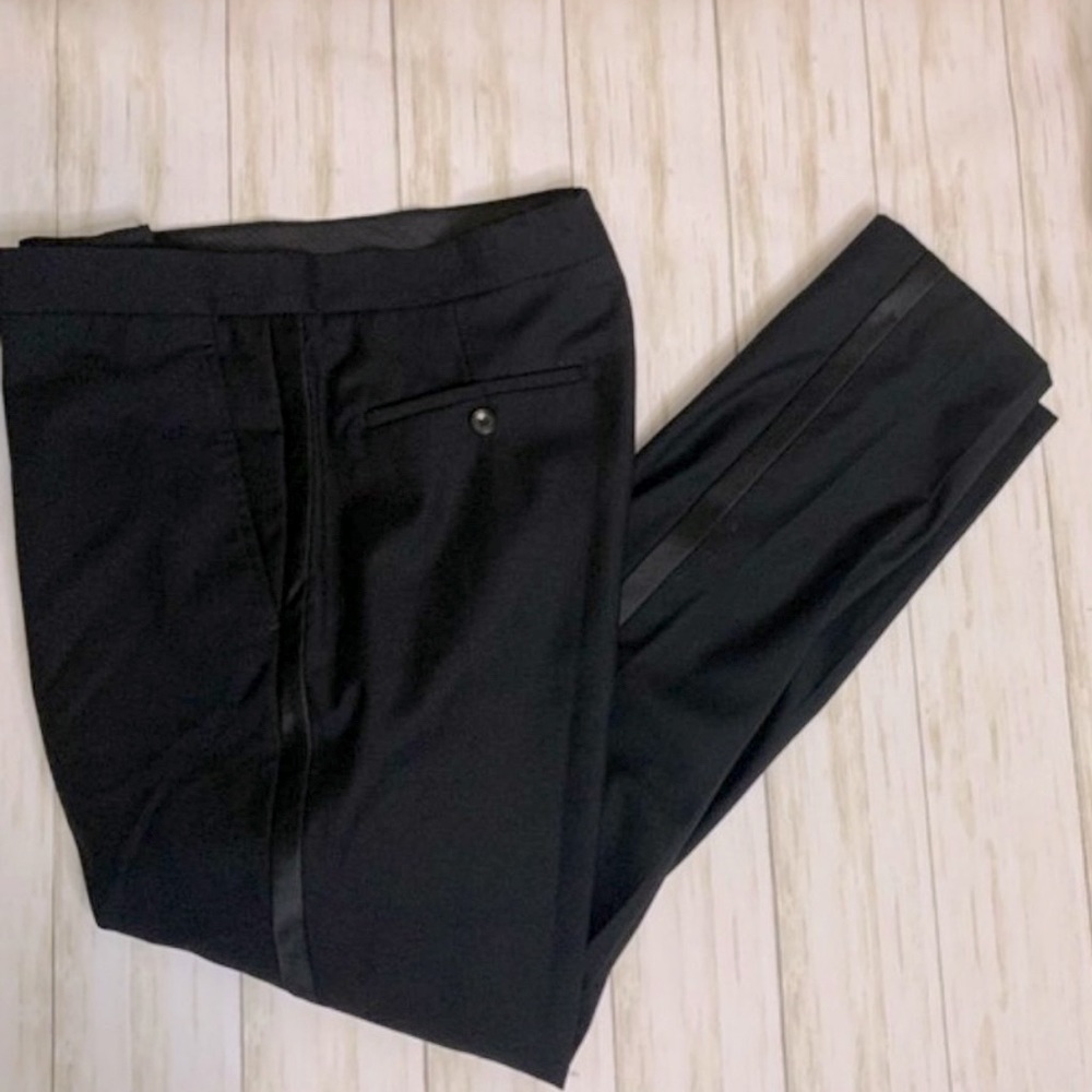 Men’s Kenneth Cole black tuxedo suit pants w 36